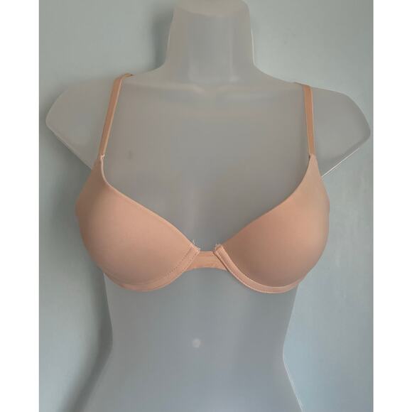 Victoria's Secret PINK Wear Everywhere Push Up Bra 32A Beige - Picture 1 of 7